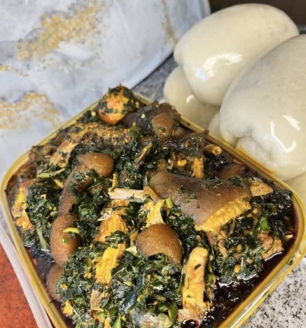 Edikang Ikong Soup With Pounded Yam